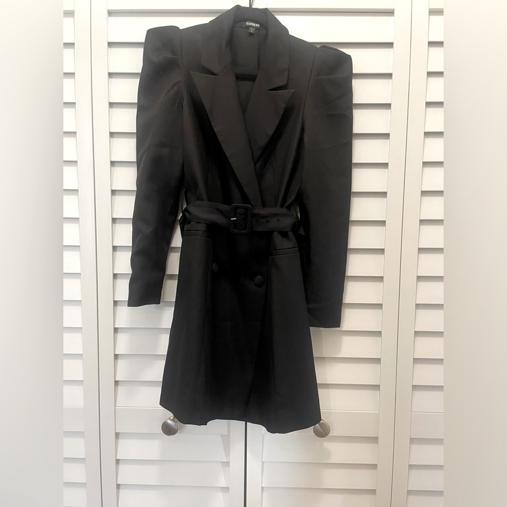 Express Black Double-Breasted Dress - Picture 6 of 9